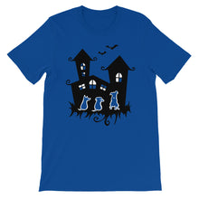 Load image into Gallery viewer, Dogs Halloween Castle - Unisex/Men's T-shirt - WeeShopyDog