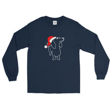 Load image into Gallery viewer, Dachshund Christmas Santa - Long Sleeve T-Shirt - WeeShopyDog