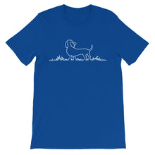 Load image into Gallery viewer, Dachshund Grass - Unisex/Men's T-shirt - WeeShopyDog