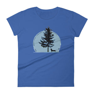 Dachshund Christmas Tree - Women's T-shirt - WeeShopyDog