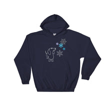 Load image into Gallery viewer, Dachshund Snowflakes - Hooded Sweatshirt - WeeShopyDog