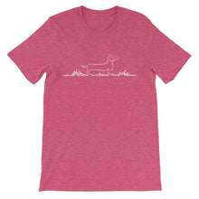 Load image into Gallery viewer, Dachshund Line Grass - Unisex/Men's T-shirt - WeeShopyDog
