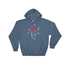 Load image into Gallery viewer, Dachshund Christmas Moose - Hooded Sweatshirt - WeeShopyDog
