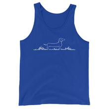 Load image into Gallery viewer, Dachshund Line Grass - Unisex/Men's Tank Top - WeeShopyDog