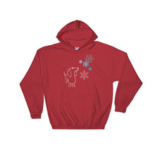 Load image into Gallery viewer, Dachshund Snowflakes - Hooded Sweatshirt - WeeShopyDog