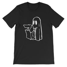 Load image into Gallery viewer, Dachshund Halloween Boo - Unisex/Men's T-shirt - WeeShopyDog