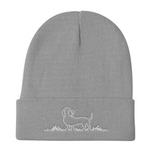 Load image into Gallery viewer, Dachshund Grass - Knit Beanie - WeeShopyDog
