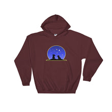 Load image into Gallery viewer, Dachshund Night Love - Hooded Sweatshirt - WeeShopyDog