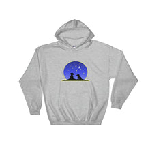 Load image into Gallery viewer, Dachshund Night Love - Hooded Sweatshirt - WeeShopyDog