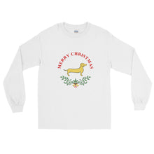 Load image into Gallery viewer, Dachshund Merry Christmas II - Long Sleeve T-Shirt - WeeShopyDog