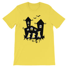Load image into Gallery viewer, Dogs Halloween Castle - Unisex/Men's T-shirt - WeeShopyDog