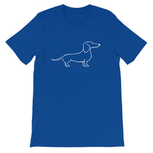 Load image into Gallery viewer, Dachshund Happy - Unisex/Men's T-shirt - WeeShopyDog