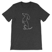 Load image into Gallery viewer, Dachshund Sit-up - Unisex/Men's T-shirt - WeeShopyDog
