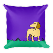 Load image into Gallery viewer, Dachshund Beauty Grass - Square Pillow - WeeShopyDog
