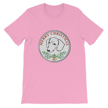 Load image into Gallery viewer, Dachshund Merry Christmas - Unisex/Men's T-shirt - WeeShopyDog