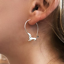 Load image into Gallery viewer, Dachshund Hoop Earrings - Handmade Silver |Mood - WeeShopyDog