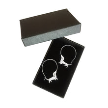 Load image into Gallery viewer, Dachshund Hoop Earrings - Handmade Silver |Mood - WeeShopyDog
