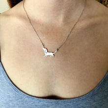 Load image into Gallery viewer, Dachshund Pendant Necklace - Silver |Mood - WeeShopyDog