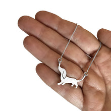 Load image into Gallery viewer, Dachshund Pendant Necklace - Silver |Mood - WeeShopyDog