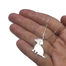 Load image into Gallery viewer, Dachshund Pendant Necklace - Silver |Love - WeeShopyDog