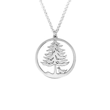 Load image into Gallery viewer, Dachshund Christmas Tree Pendant Necklace - Silver/14K Gold-Plated - WeeShopyDog