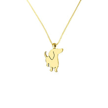 Load image into Gallery viewer, Dachshund Pendant Necklace - Silver/14K Gold-Plated |I - WeeShopyDog