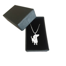 Load image into Gallery viewer, Dachshund Pendant Necklace - Silver/14K Gold-Plated |I - WeeShopyDog