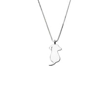 Load image into Gallery viewer, Dachshund Pendant Necklace - Silver |Friend - WeeShopyDog