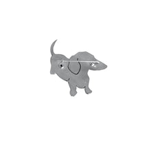 Load image into Gallery viewer, Dachshund Brooch - Silver |Up - WeeShopyDog