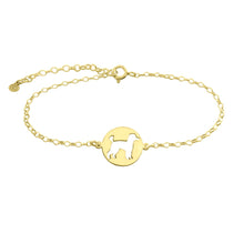 Load image into Gallery viewer, Poodle Charm Bracelet - Silver/14K Gold-Plated |Line Circle