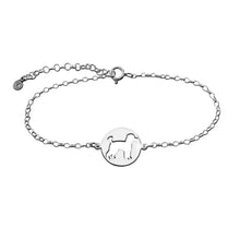 Load image into Gallery viewer, Poodle Charm Bracelet - Silver/14K Gold-Plated |Line Circle