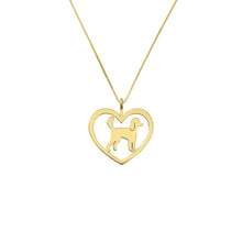Load image into Gallery viewer, Poodle Necklace - 14k Gold Plated Heart Pendant - WeeShopyDog