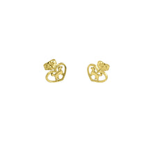 Load image into Gallery viewer, Poodle Stud Earrings - 14K Gold-Plated Heart - WeeShopyDog