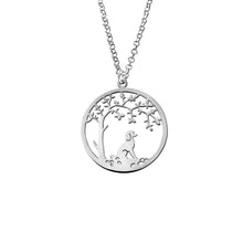 Load image into Gallery viewer, Poodle Little Tree Of Life Pendant Necklace - Silver/14K Gold-Plated - WeeShopyDog