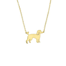 Load image into Gallery viewer, Poodle Pendant Necklace - Silver/14K Gold-Plated |Line - WeeShopyDog