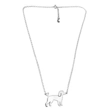 Load image into Gallery viewer, Poodle Necklace and Stud Earrings SET - Silver/14K Gold-Plated |Line - WeeShopyDog