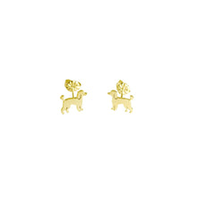 Load image into Gallery viewer, Poodle Stud Earrings - Silver/14K Gold-Plated |Line - WeeShopyDog