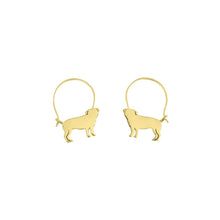 Load image into Gallery viewer, Pug Hoop Earrings - Silver/14K Gold-Plated |Line - WeeShopyDog
