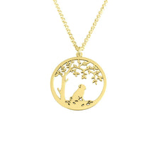 Load image into Gallery viewer, Pug Little Tree Of Life Pendant Necklace - Silver/14K Gold-Plated - WeeShopyDog