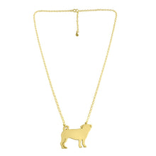 Load image into Gallery viewer, Pug Pendant Necklace - Silver/14K Gold-Plated |Line - WeeShopyDog