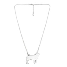 Load image into Gallery viewer, Pug Necklace and Stud Earrings SET - Silver/14K Gold-Plated |Line - WeeShopyDog