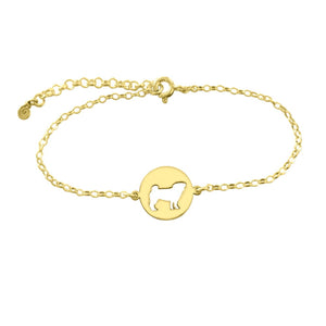 Pug Charm Bracelet - 14K Gold-Plated - WeeShopyDog