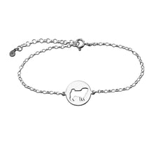 Load image into Gallery viewer, Pug Charm Bracelet - Silver - WeeShopyDog
