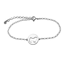 Load image into Gallery viewer, Pug Charm Bracelet - Silver - WeeShopyDog