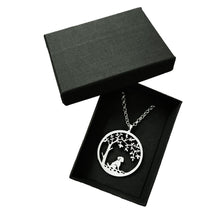 Load image into Gallery viewer, Shih Tzu Pendant Necklace - Silver Tree Of Life - WeeShopyDog