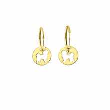 Load image into Gallery viewer, Shih Tzu Earrings - 14K Gold-Plated Charm Hoop- WeeShopyDog