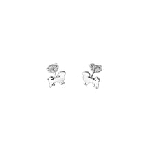 Load image into Gallery viewer, Shih Tzu Stud Earrings - Silver - WeeShopyDog
