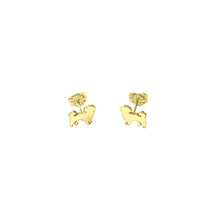 Load image into Gallery viewer, Shih Tzu Earrings - 14K Gold-Plated Stud - WeeShopyDog