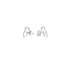 Load image into Gallery viewer, Dachshund Stud Earrings - Silver |Friend - WeeShopyDog