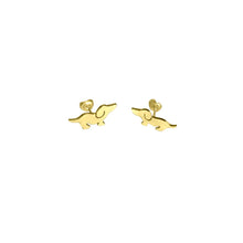 Load image into Gallery viewer, Dachshund Stud Earrings - Silver/14K Gold-Plated |Dog Fun - WeeShopyDog